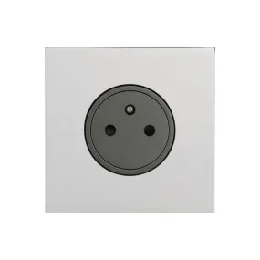 Art d'Arnould univers Epure prise de courant 2P+T 16A 250V acier miroir (67631)