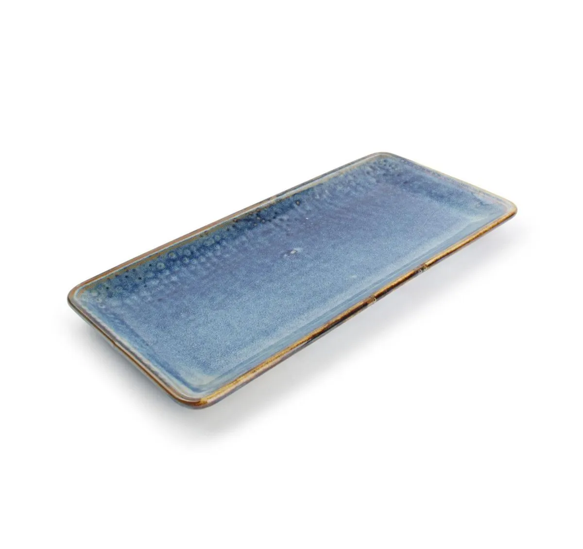 Assiette plate rectangle NOVA BLUE 305x140mm Porcelaine Bleu