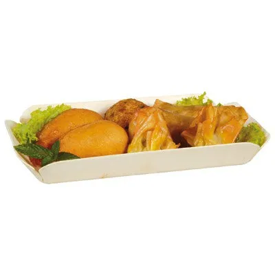 Barquette en bois thermoformée 23 x 13,5 x 3,5 cm - 300 unités FirstPa 