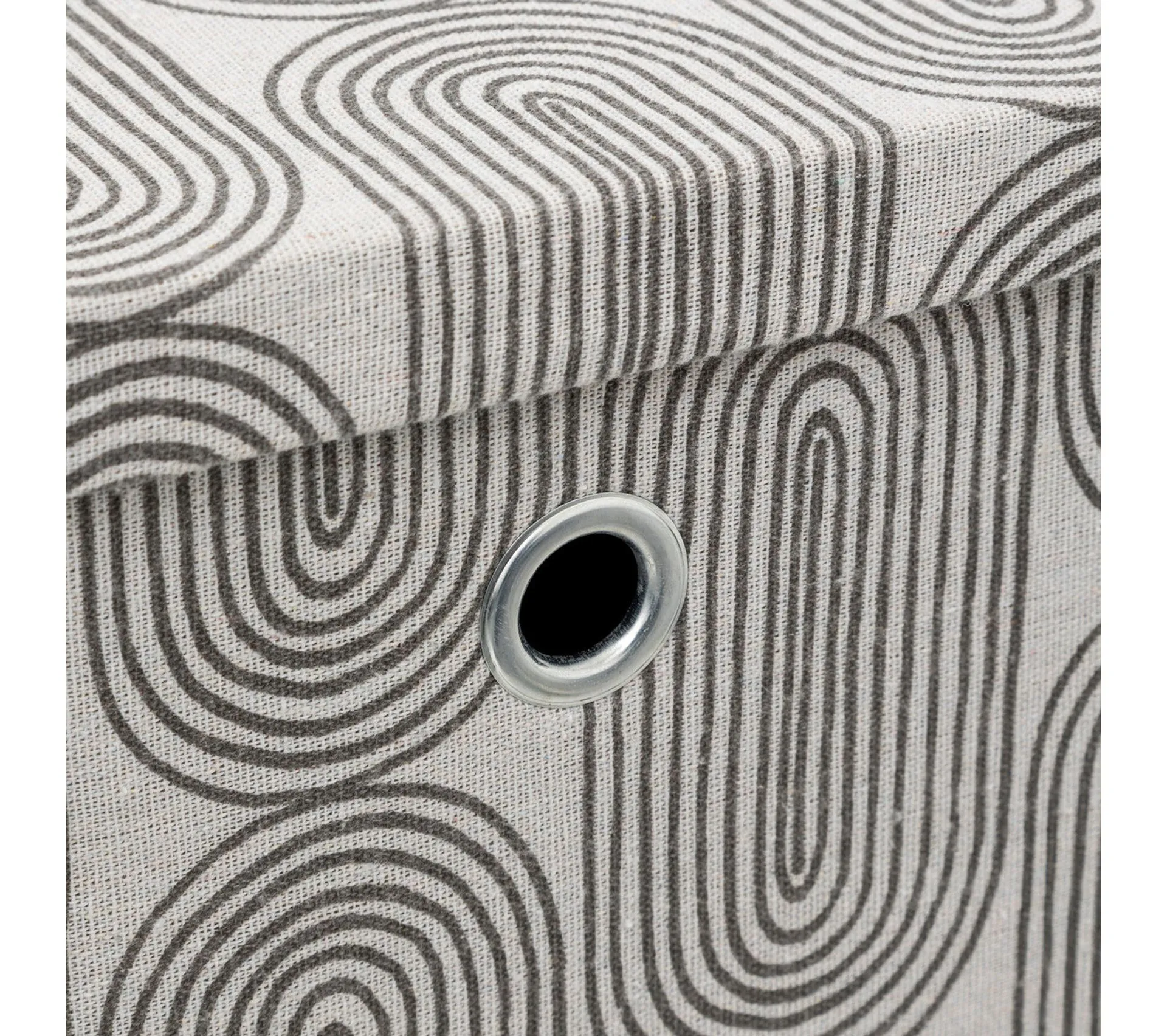 Boite De Rangement Avec Couvercle 31 X 31 X 31 Cm Tissu Gris et Blanc