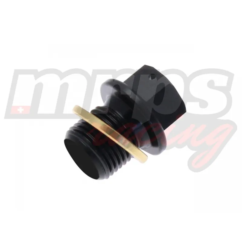 Bouchon de vidange huile moteur aluminium prépercé Tecnium M8x1.25 x 16mm