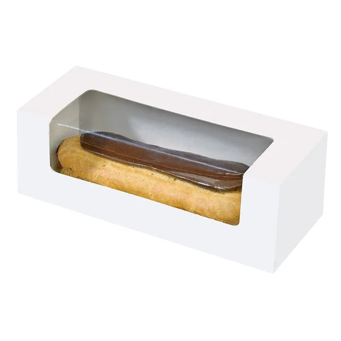 Boîte carton à fenêtre pour éclair ou macaron 15 x 6 x 5 cm - 50 unité 