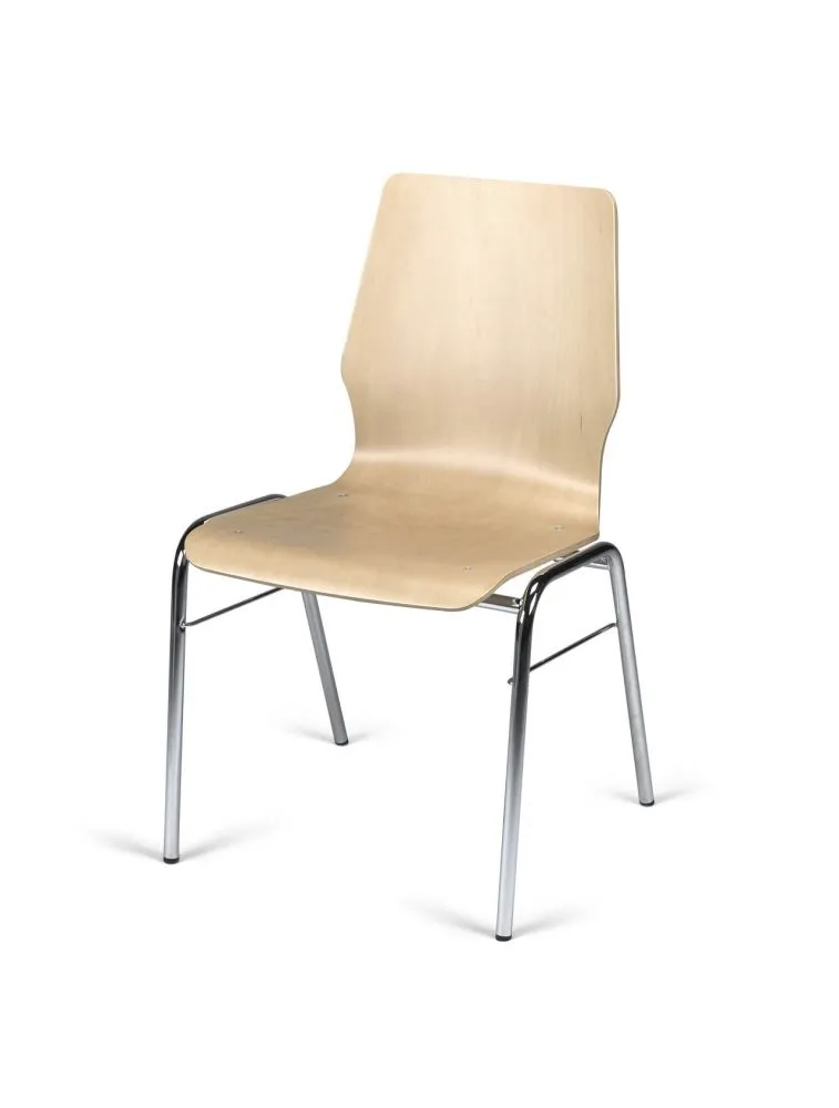 Chaise d'accueil 4 pieds en acier chromé - Desk-C - ACT