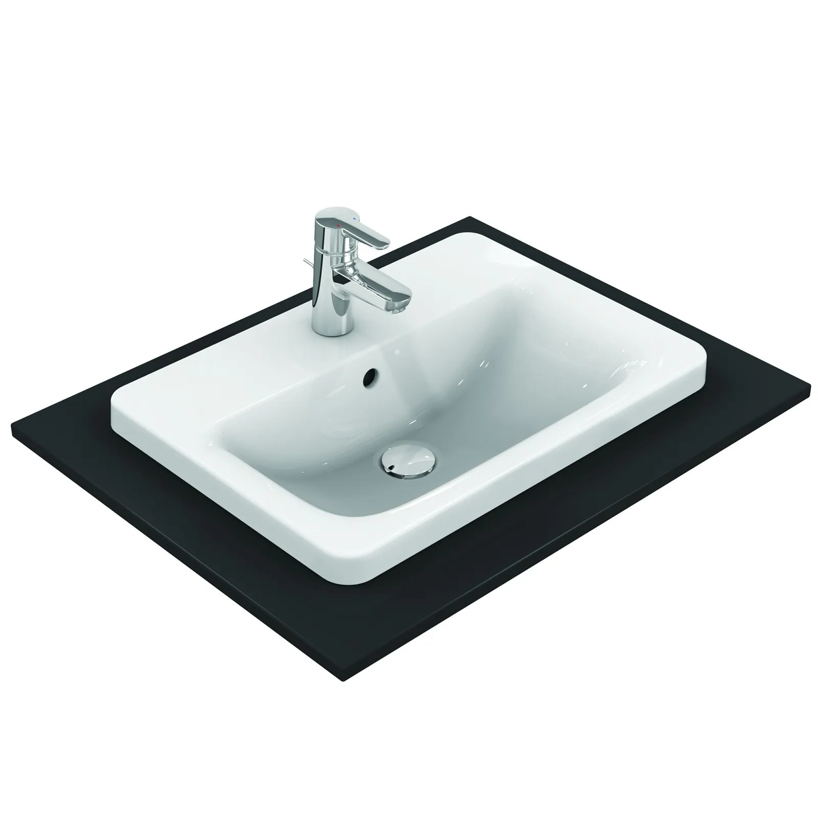 Ideal Standard CONNECT Lavabo à encastrer rectangulaire 580 x 175 x 430 mm, blanc (E504401)