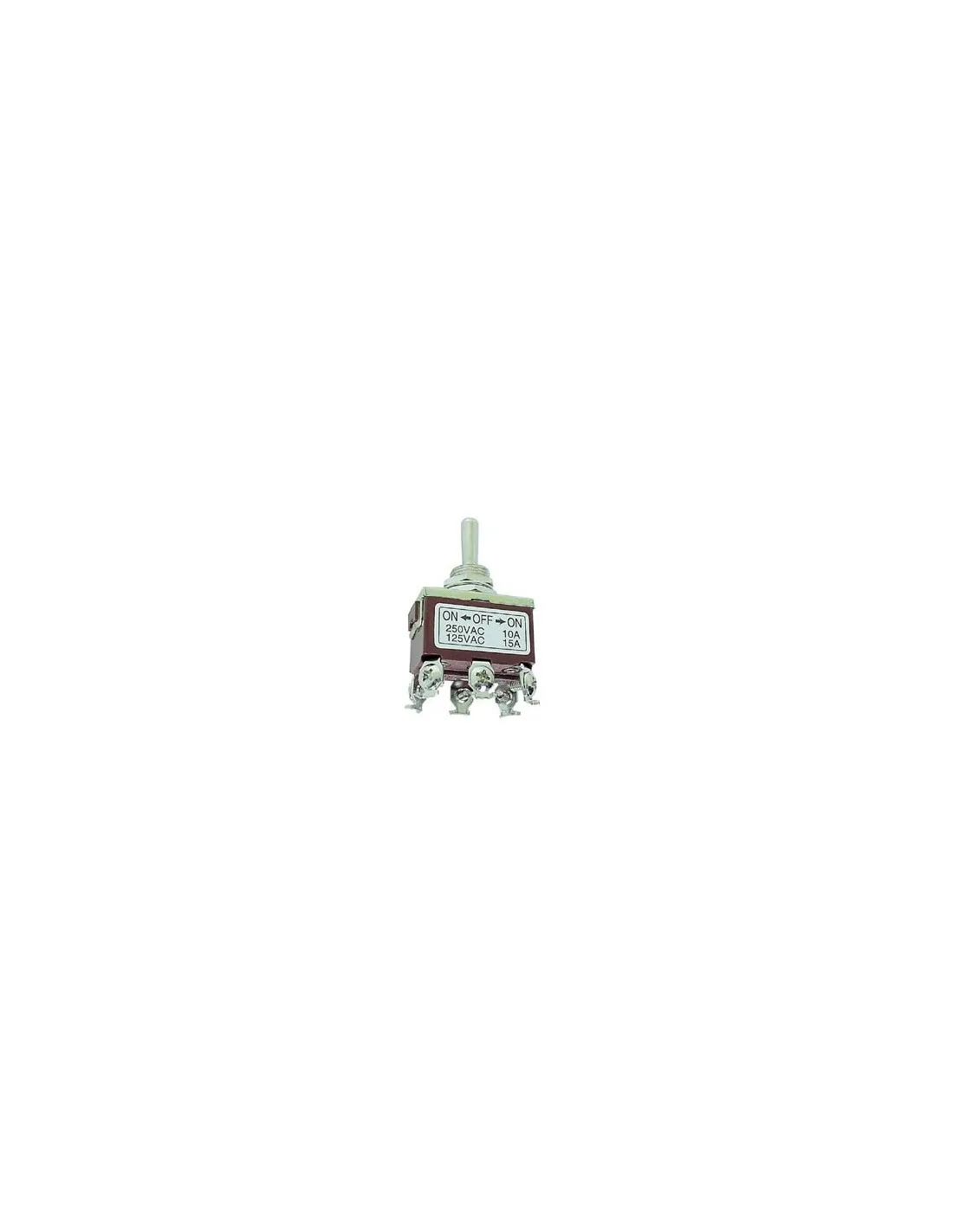 Inverseur bipolaire a levier on-on 10a/250v-Inverseur bipolaire a levier on-on 10a/250v