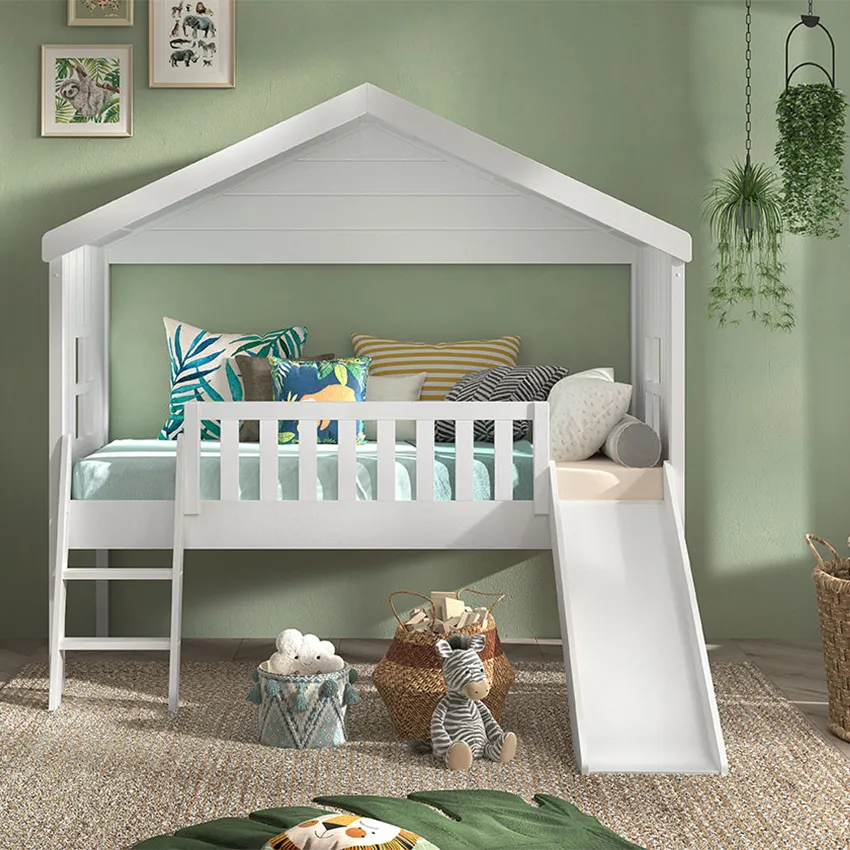 Lit Cabane Housebed Blanc - 90 x 200 cm