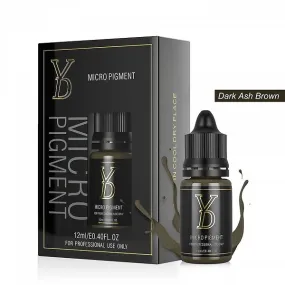 Pigment d'encre de tatouage brun foncé avec boîte, kits d'art corporel en continu, peintures de beauté professionnelle