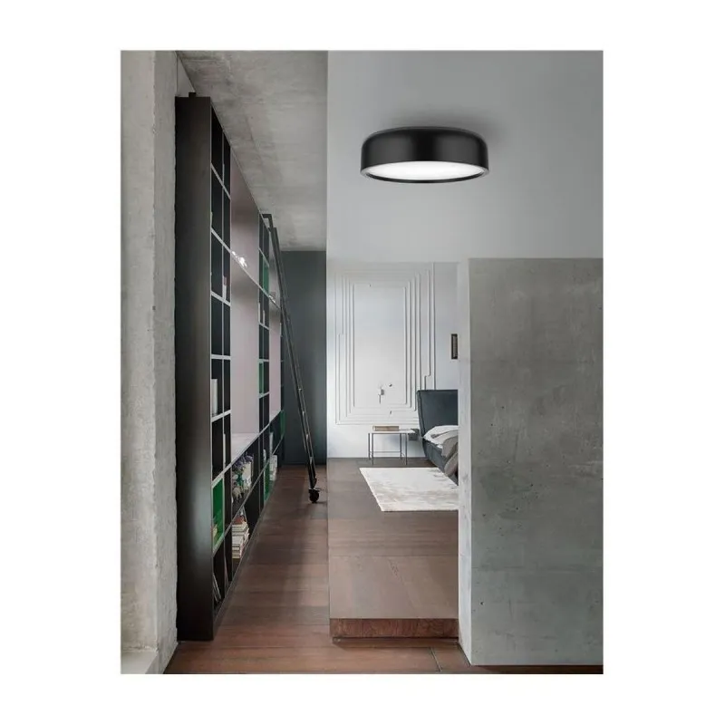Plafonnier PERLETO Noir Mat LED E27 2x10 W