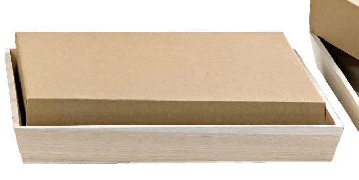 Plateau repas bois rectangulaire "Noa" 39 x 29 x 4 cm - 10 unités Firs 