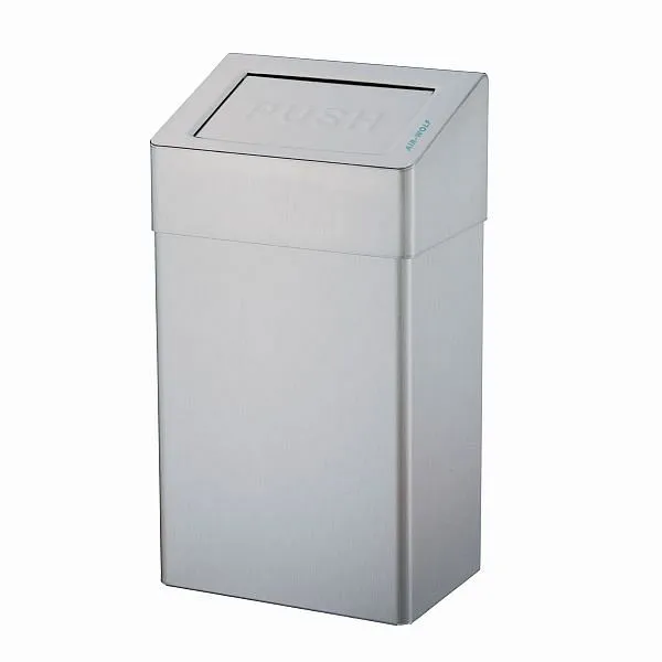Poubelle Air Wolf d&#039;un volume de 18 litres série Omega H x L x P : 507 x 278 x 183 mm acier inoxydable revêtu 29-040 ac