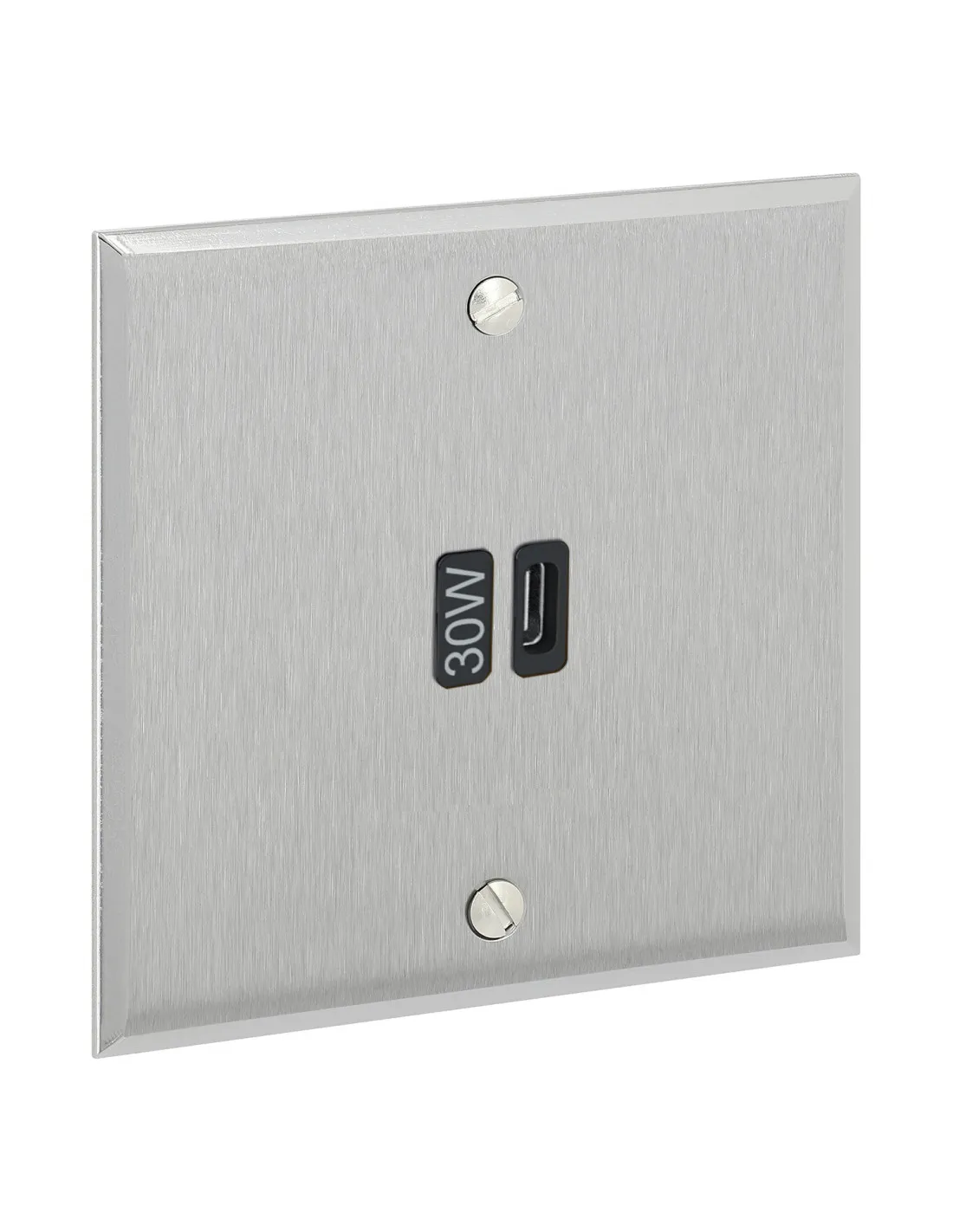 Prise 1 USB Type-C Art univers Mémoire 3A 30W Power Delivery Acier brossé LEGRAND AR67123