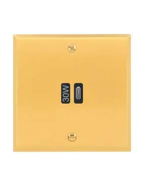 Prise 1 USB Type-C Art Univers Mémoire 3A 30W Power Delivery Or brossé LEGRAND AR67223