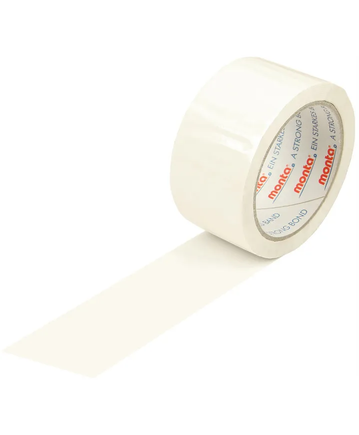 Ruban adhésif monta PP 331, 50 mm de large x 66 mètres linéaires, épaisseur 48µ, blanc