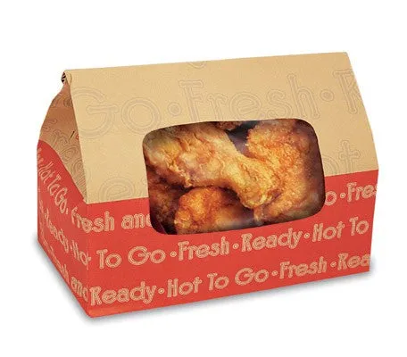 Sac SOS papier brun renforcé à fenêtre "Ecokraft" 15,3 x 11 x 28,5 cm  