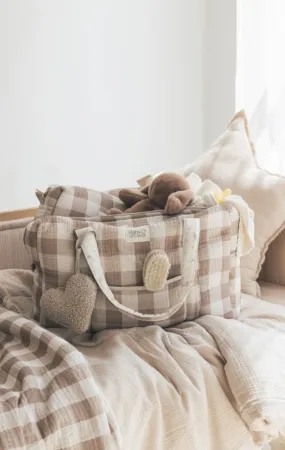 Sac à langer maternité Camila Vichy Caramel 