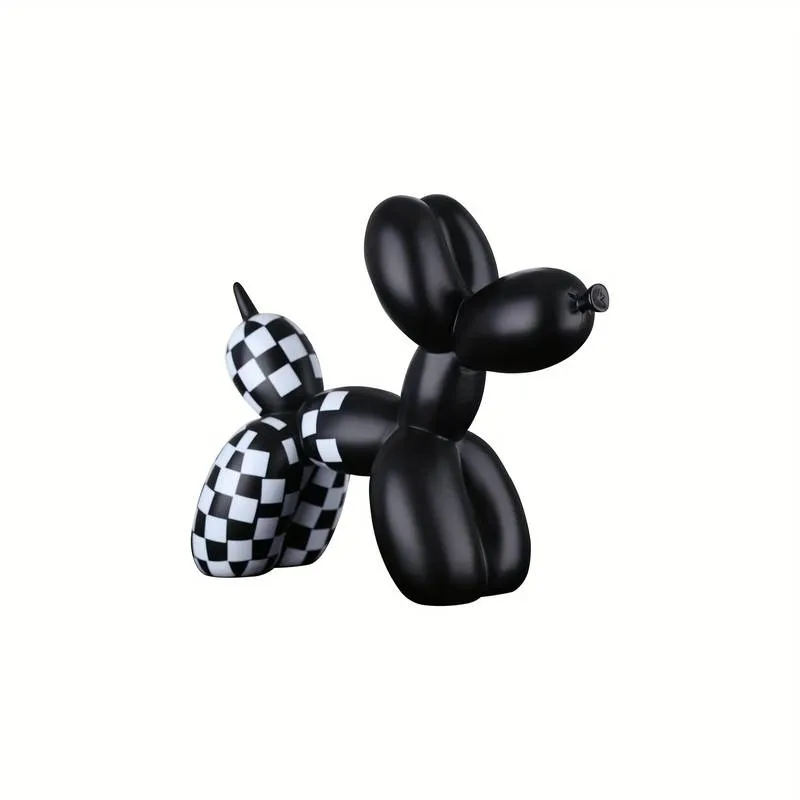 STATUE DE CHIEN BALLON MODERN ART SCULPTURE NOIR 