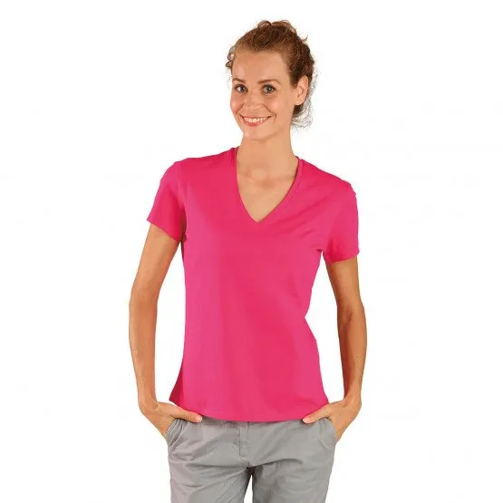 Tee-Shirt col V manches courtes 100% coton Anna