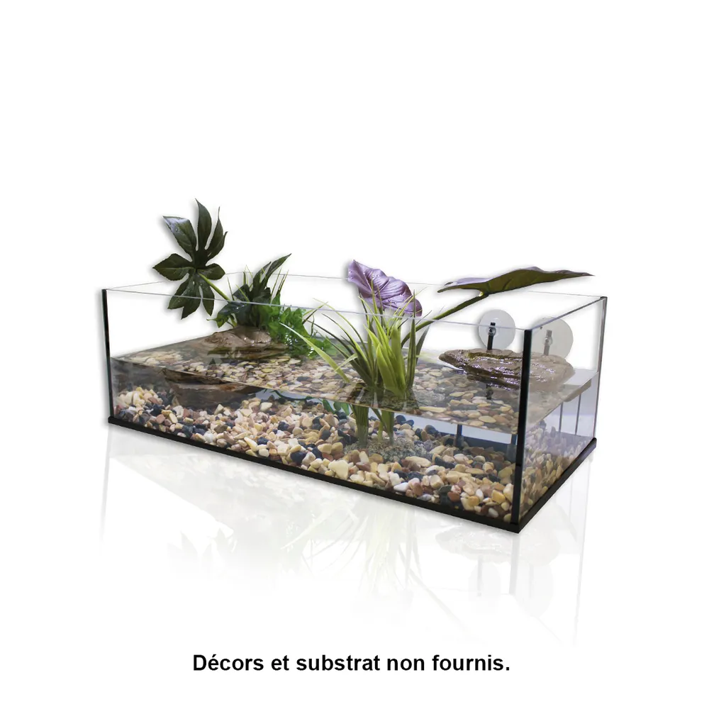 Terrarium en verre "Kit Tortue Aqua 90" - L. 90 x P. 35 x H. 30 cm