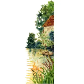Vitrophanie campagne en automne - 68 x 195 cm